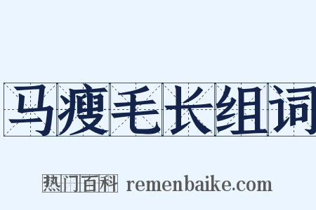 马瘦毛长组词是什么意思的图片